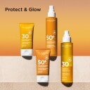 Clarins Glowing Sun Oil SPF30 Solkrem til Kropp og Hår 150ml