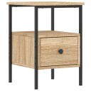 vidaXL Nattbord sonoma eik 34x36x50 cm konstruert tre