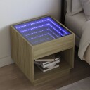  Salongbord med Infinity LED sonoma eik 50x50x50 cm 3284086