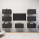 vidaXL TV-benker 7 stk grå 30,5x30x60 cm sponplate