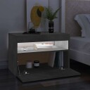 vidaXL TV-benk med LED-lys betonggrå 60x35x40 cm