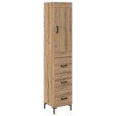  Høyskap med skuff Artisan Eik 34,5 x 34 x 180 cm Konstruert tre