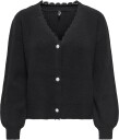 ONLY Onlsia Ls V Neck Woven Cardi Cs Knt   BLACK   L