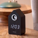 Karlsson Vekkerklokke Cuckoo LED Svart