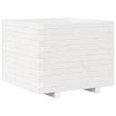 Plantekasse hvit 60x60x49,5 cm heltre furu