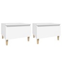  Sidebord 2 stk hvit 50x46x35 cm konstruert tre 8720845668464