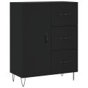 vidaXL Skjenk svart 69,5x34x90 cm konstruert tre