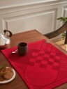 Georg Jensen Damask Christmas Rustic spisebrikke 2-pk 50x38 cm dyp rød