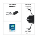 Rolling Square TAU 1400 mAh Powerbank Hvit