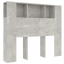 vidaXL Sengegavlskap betonggrå 120x18,5x104,5 cm