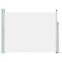 vidaXL Uttrekkbar sidemarkise 140x500 cm kremhvit