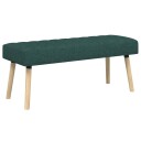 vidaXL Kanal-Quiltet Benk Mørkegrønn 110 x 40 x 46 cm Stoff