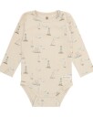 En Fant Body Ls Rib Aop Beige 92