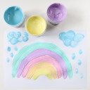 Primo Fingerpaint 6 Pots Pastel Multi/patterned ONE SIZE
