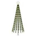 vidaXL LED juletre 180 cm 255 LED-lys Varmhvit Stål Svart