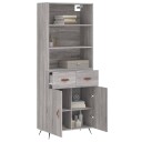 vidaXL Highboard grå sonoma 69,5x34x180 cm konstruert tre 8720845499174