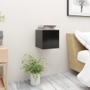 vidaXL Nattbord 2 stk svart 30,5x30x30 cm sponplate