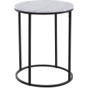 Sidebord - Marmorlook - 2 stk - hvit