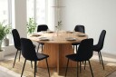 Vera spisegruppe rund 150 cm eik med 6 Nibe spisestoler   Eik