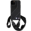 BMW M Edition Hardcase til iPhone 15/14/13 med Carbon Stripe og Stropp - Svart