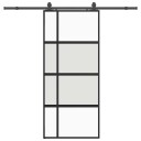  Svart 90x205cm Herdet Glass