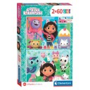 Clementoni Puzzle Gabby's Dollhouse 2x60st. Gulv