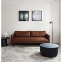 Normann Copenhagen - Hide Storage Pouf Large Steel Blue Normann Copenhagen