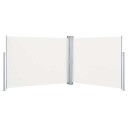 vidaXL Uttrekkbar sidemarkise 170x1000 cm kremhvit