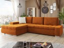 Cerys Sovesofa med sjeselong 4 seter   Oransje