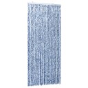 Insektgardin 100x220 cm blå hvit og sølv