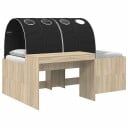  Senge ramme med tunnel 3 pcs Sonoma eik og svart Konstruert tre
