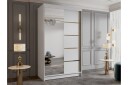 Narbonne Garderobe med Speil 100x200 cm - Hvit
