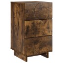 vidaXL Nattbordskap Røkt Eik 33,5 x 34,5 x 60 cm Konstruert tre