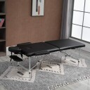 Sammenleggbart massasjebord 2 sone justerbart svart 90 cm bredt
