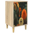 vidaXL Nattbordskap ZAANDAM Sonoma eik 36 x 33 x 60 cm Konstruert tre
