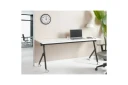 Hopfällbart skrivbord Beliani Bendi Ljus trä/svart 120x60x75 cm White\|\|Black 180x60x75 cm  