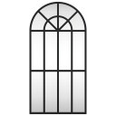 vidaXL Veggspeil svart 30x60 cm buet jern