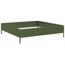 Høybed olivengrønn 100x100x26 cm stål