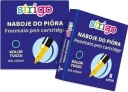Strigo blå blekkpatroner til permanent penn 370910