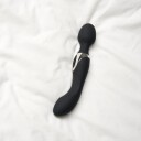 Sinful Curvy Double Pleasure Oppladbar Magic Wand Vibrator   - Svart