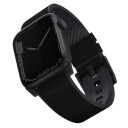 UNIQ Straden Hybrid l??rreim for Apple Watch 42/44/45/49mm Svart