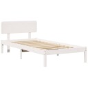  Sengestamme med hodegjerde Hvit 75 x 190 cm Heltre furu