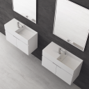 Compact 08R - Servantskap 75x32, Matt Hvit SolidTec®