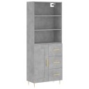 vidaXL Highboard betong grå 69,5x34x180 cm konstruert tre 8720845933760