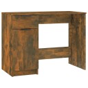 vidaXL Skrivebord røkt eik 100x50x75 cm konstruert tre