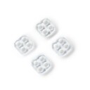 Transparent baksideknapp 20 stk x 11 mm