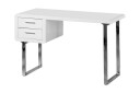Skrivebord Anville 120 cm med Oppbevaring 2 Skuffer   Hvit/Krom