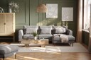 Florenz 3 seters Sofa med Divan Høyre   Lysegrå