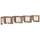 Vidaxl Foldbar Hundegitter Med Stativer 8 Stk. Gammelt Tre 60 cm