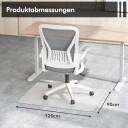 Gjennomsiktig PVC gulvmatte – 120 x 90 cm sklisikker